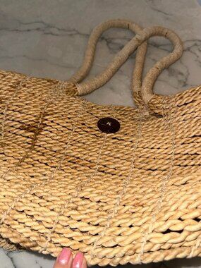 Woven Straw Tote Bag